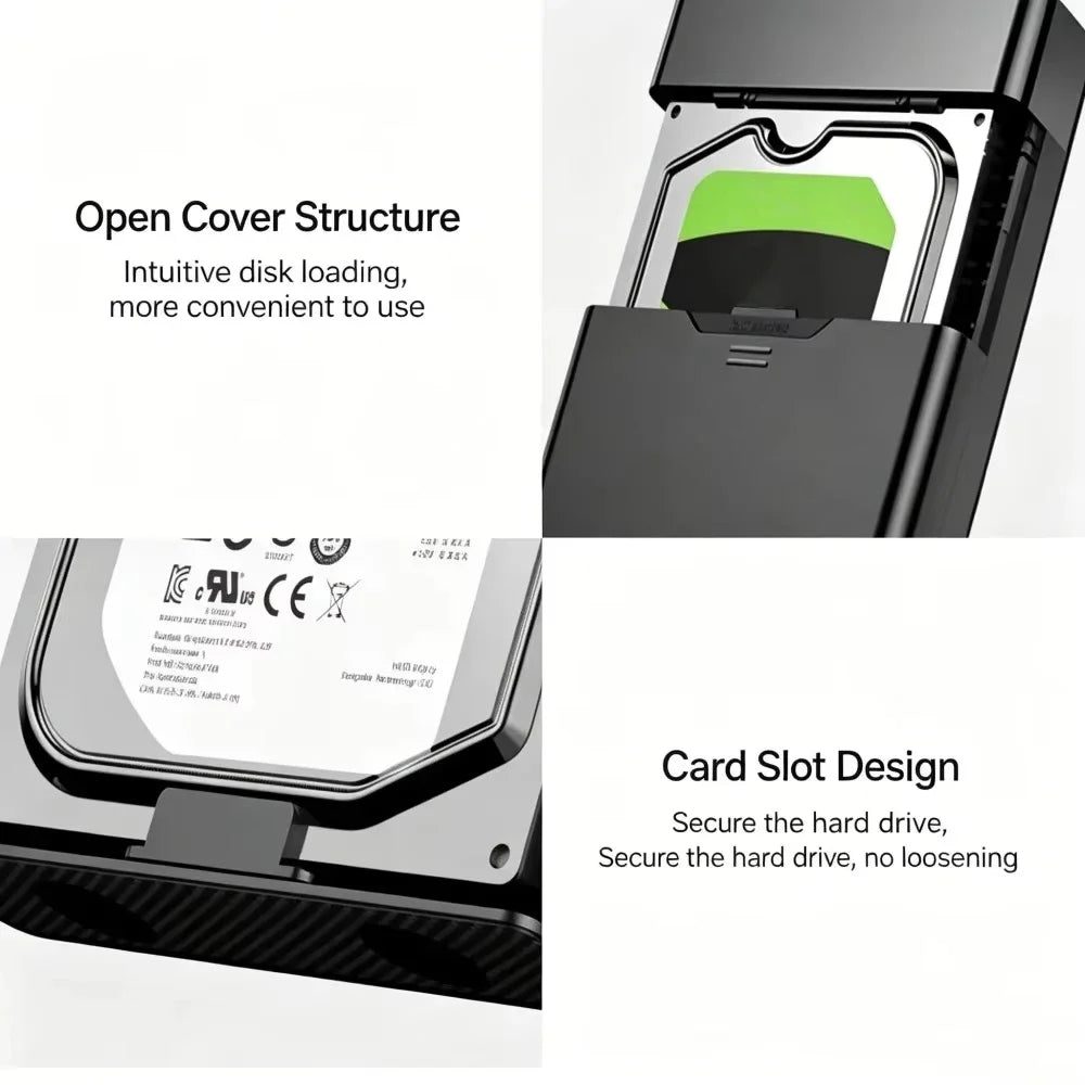 USB 3.1 SATA HDD Enclosure 2.5" & 3.5" – 5Gbps UASP, 20TB HDD Enclosure Babs