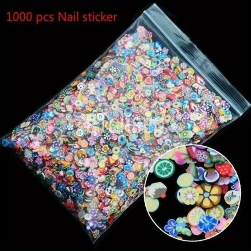 2-Pack Soft Clay Fruit & Feather Nail Art Decoration Pieces Nail Art Decorations Babs