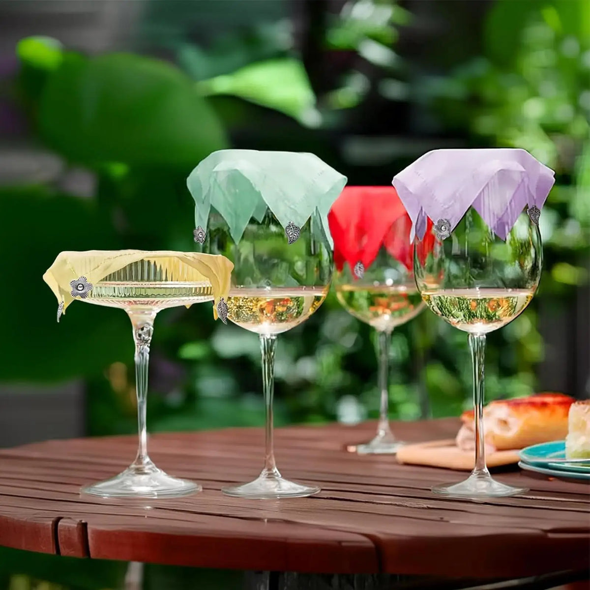 4-Pack Wine Glass Covers – Insect-Proof Mesh Lids for Outdoor Wine Glass Cover Babs