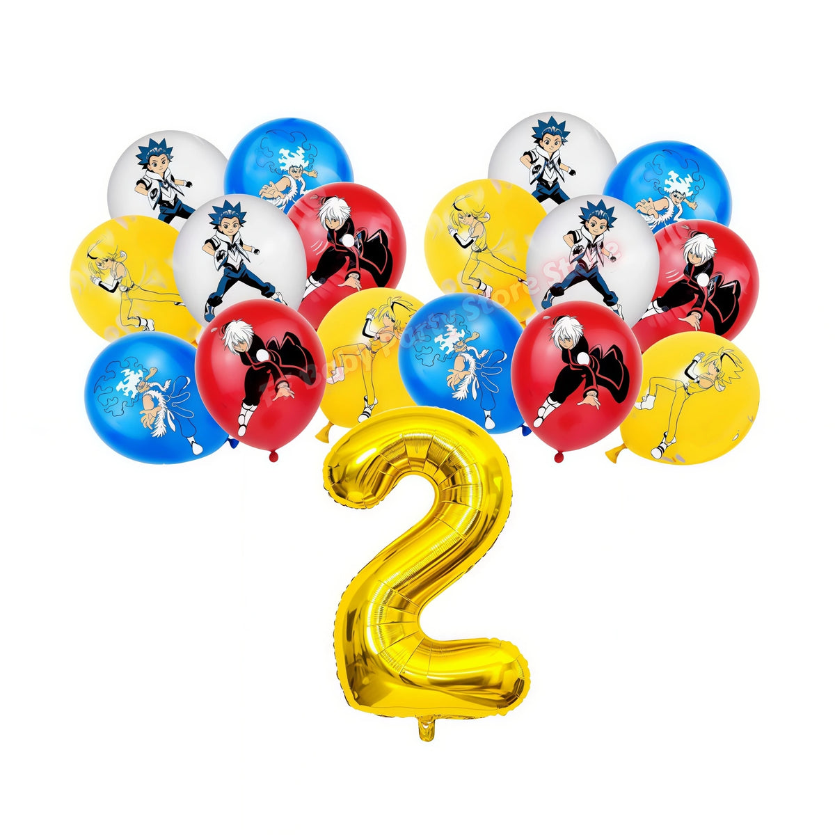 Beyblade & Bakugan Birthday Balloons Banner Party Decorations Party Decorations Set Babs 17pcs Balloons 2