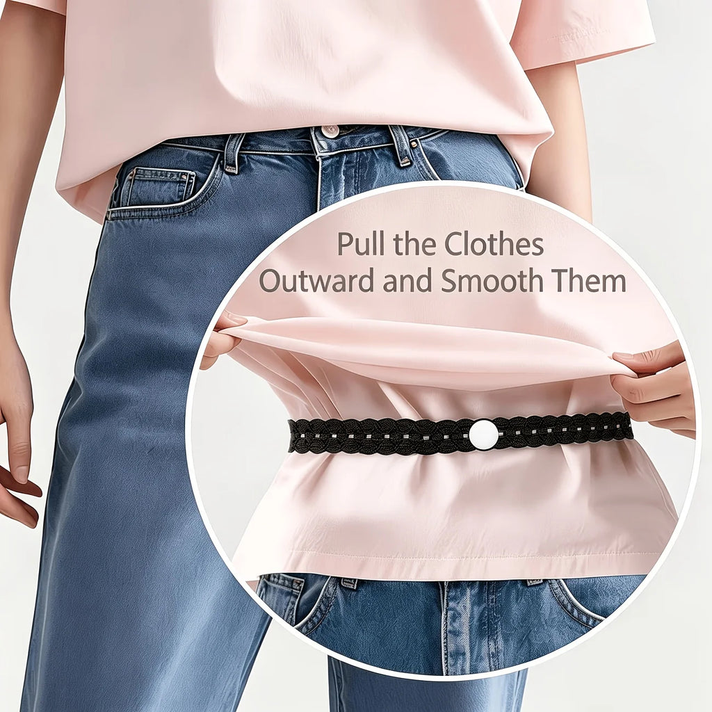 Adjustable Elastic Shirt Tuck Band – Invisible Shirt Holder Belt Shirt Tuck Band Babs