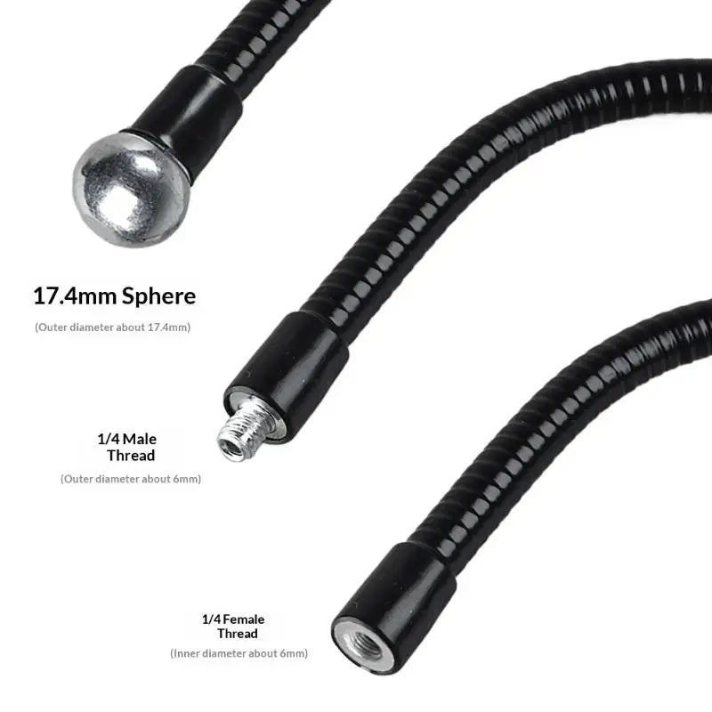 Flexible Gooseneck Monopod Selfie Stick with 360° Ball Head Flexible Gooseneck Monopod Babs