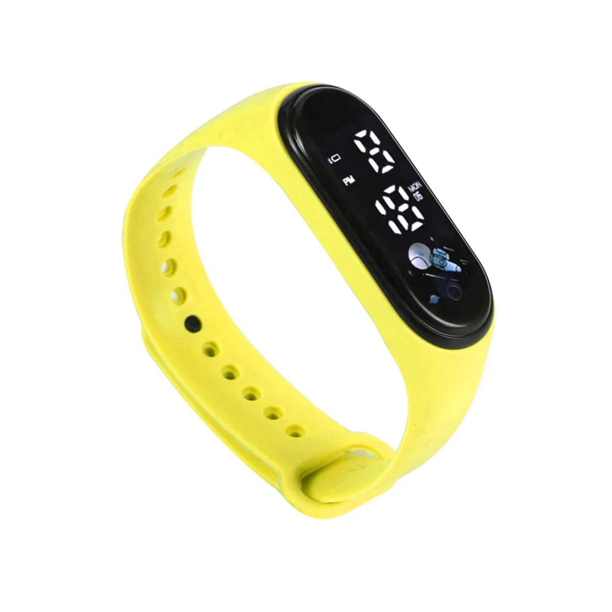 Kawaii Kids Digital Watch – Silicone Sports Watch Boys & Girls Kids Digital Watch Babs Yellow