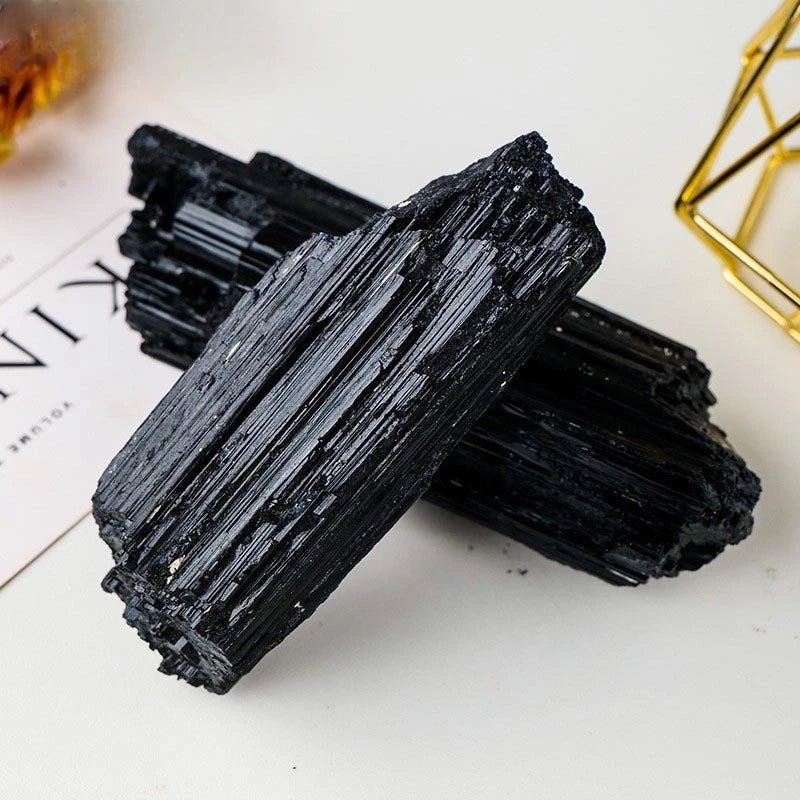 Natural Black Tourmaline Raw Crystal Mineral Specimen Home Decor Raw Crystal Specimen Babs