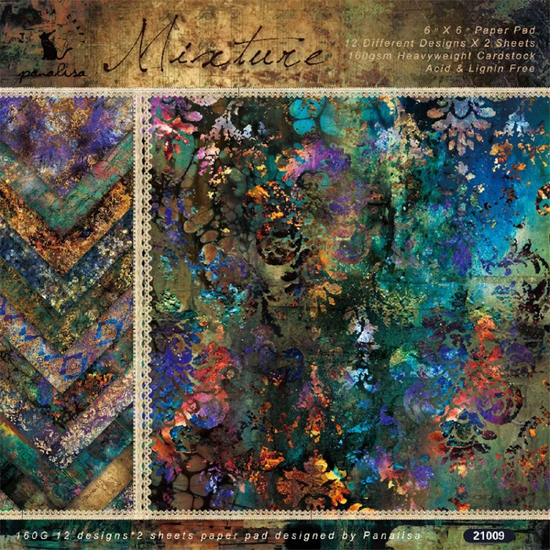 6x6 Vintage Scrapbook Paper Pad – 24 Assorted Pattern Sheets Scrapbook Paper Pad Babs 2