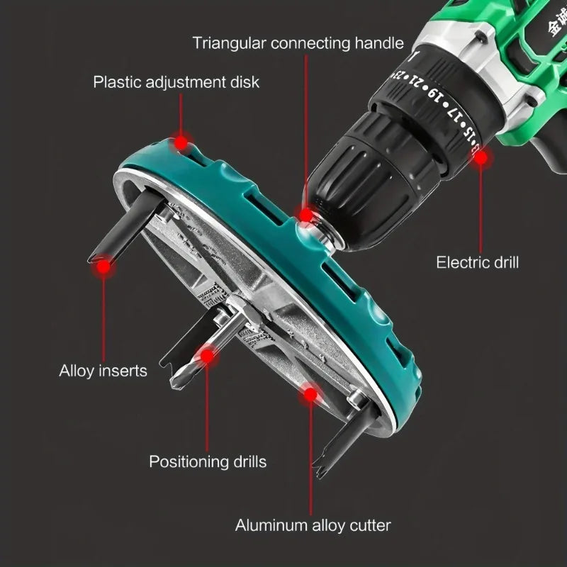 Adjustable Hole Saw 45–130mm | Wood, Drywall, Plastic & Aluminum Adjustable Hole Saw Babs