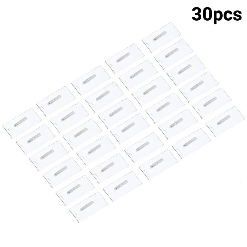 Clear Acrylic Name Badge Holders with Safety Pin – 10/20/30 Pack Name Badge Holder Babs 30PCS