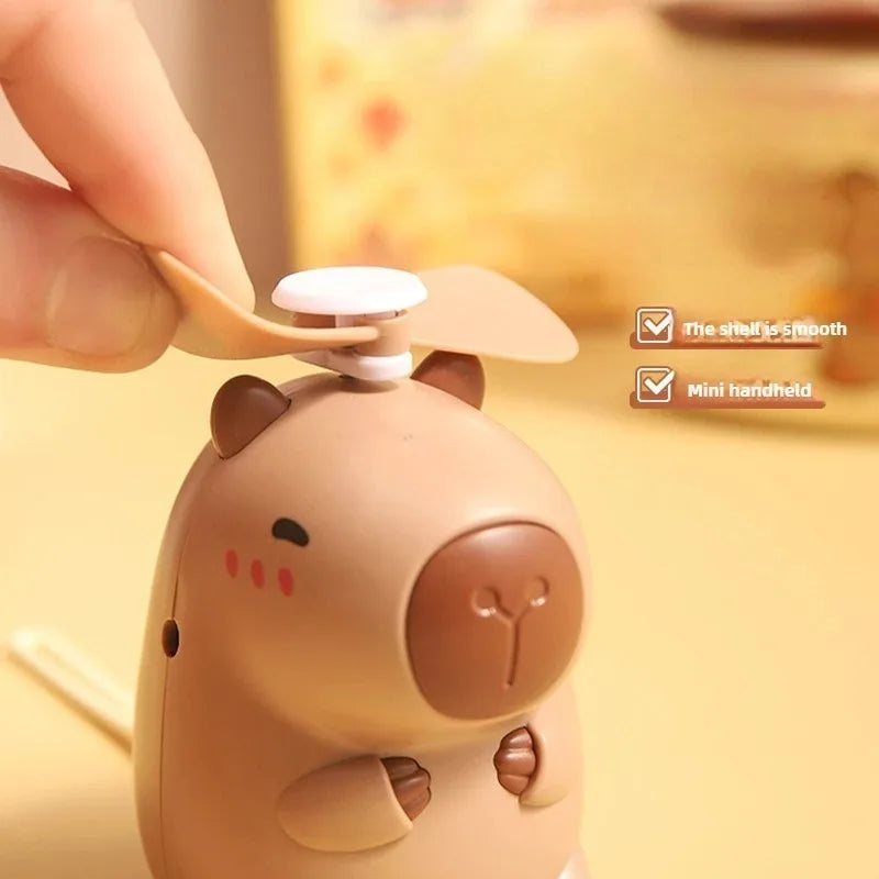Capybara Mini USB Rechargeable Handheld Fan for Kids Portable Handheld Fan Babs