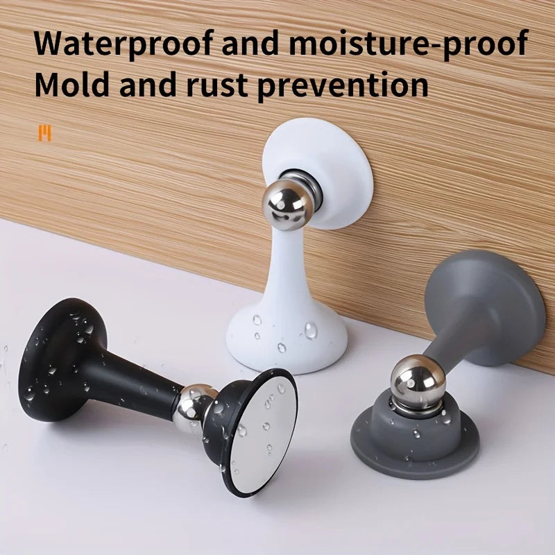 No-Drill Magnetic Door Stopper – Silent Anti-Collision Floor Catch Magnetic Door Stopper Babs