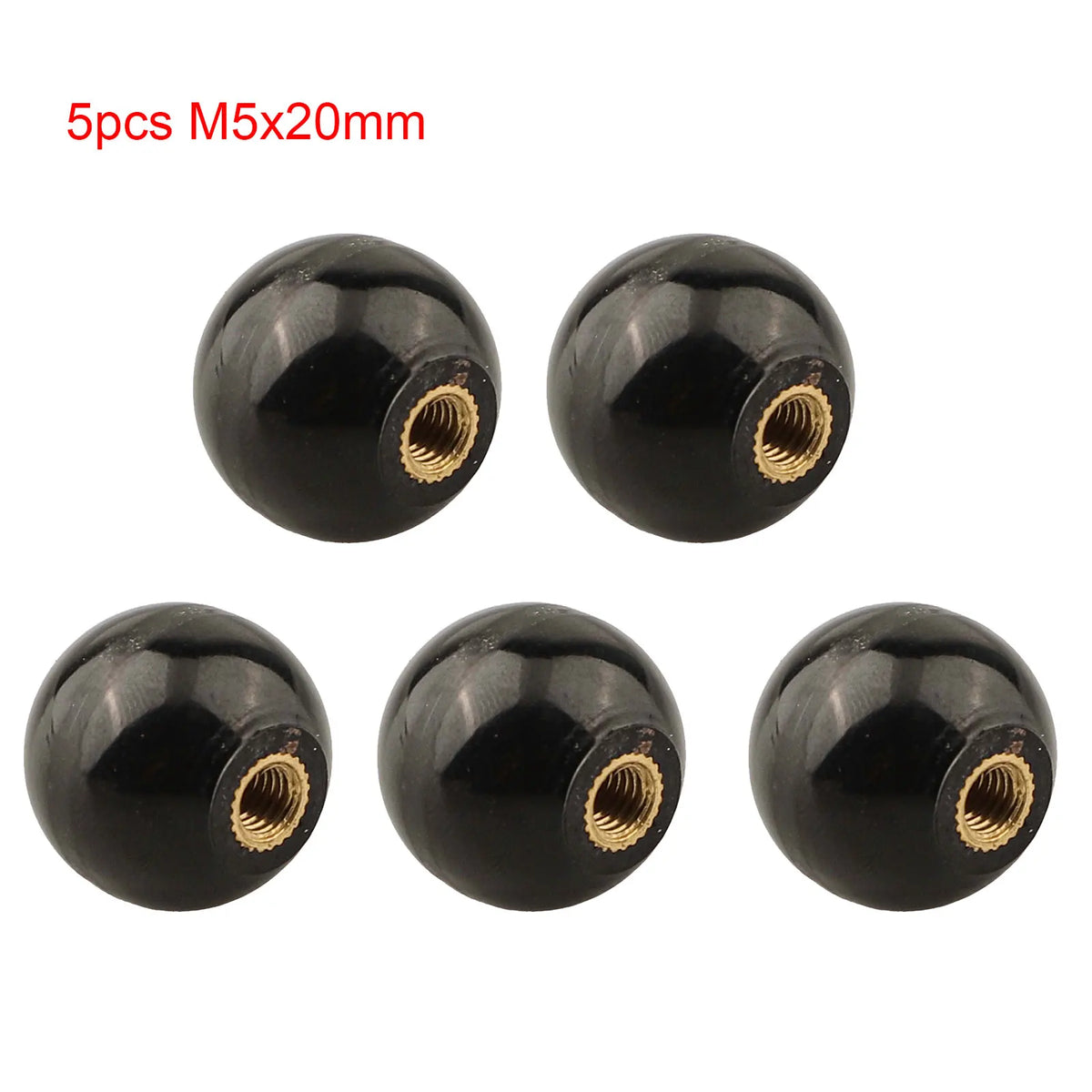 5pcs Bakelite Ball Lever Knobs M5–M12 Machine Tool Handles Machine Tool Knobs Babs M5x20