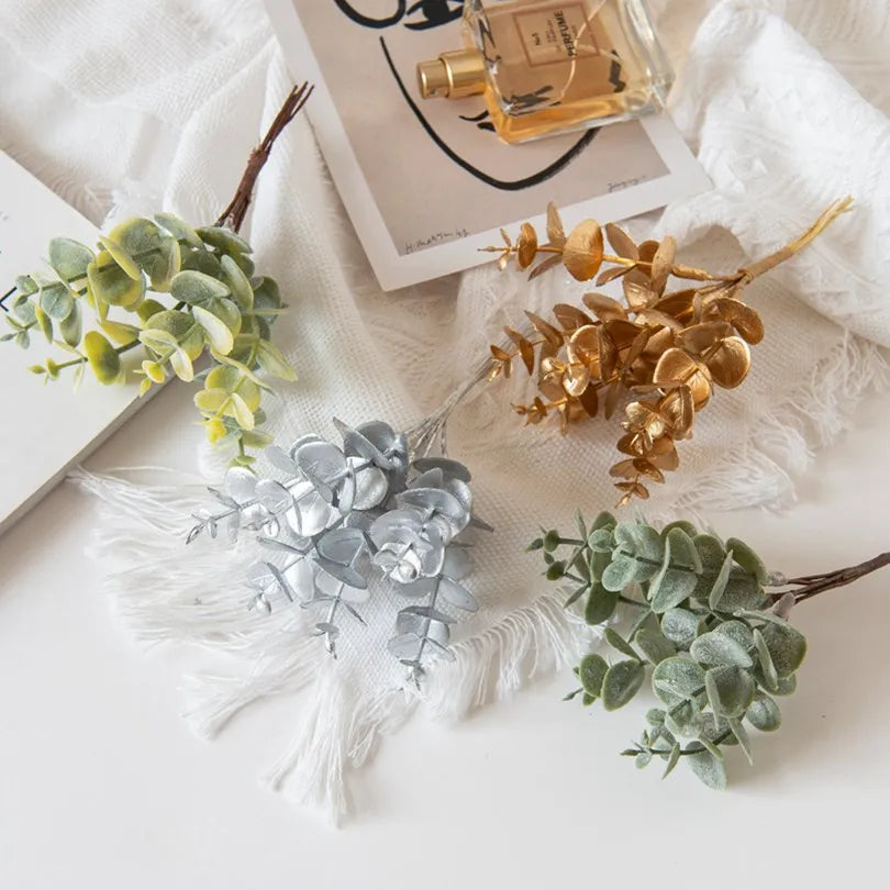 Artificial Eucalyptus Leaves – Faux Greenery for Wedding & Home Artificial Greenery Stems Babs