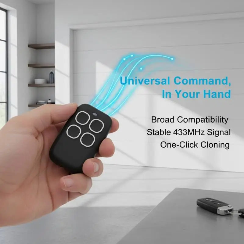 433MHz Universal 4-Button Cloning Remote for Garage & Gate Wireless Remote Control Babs