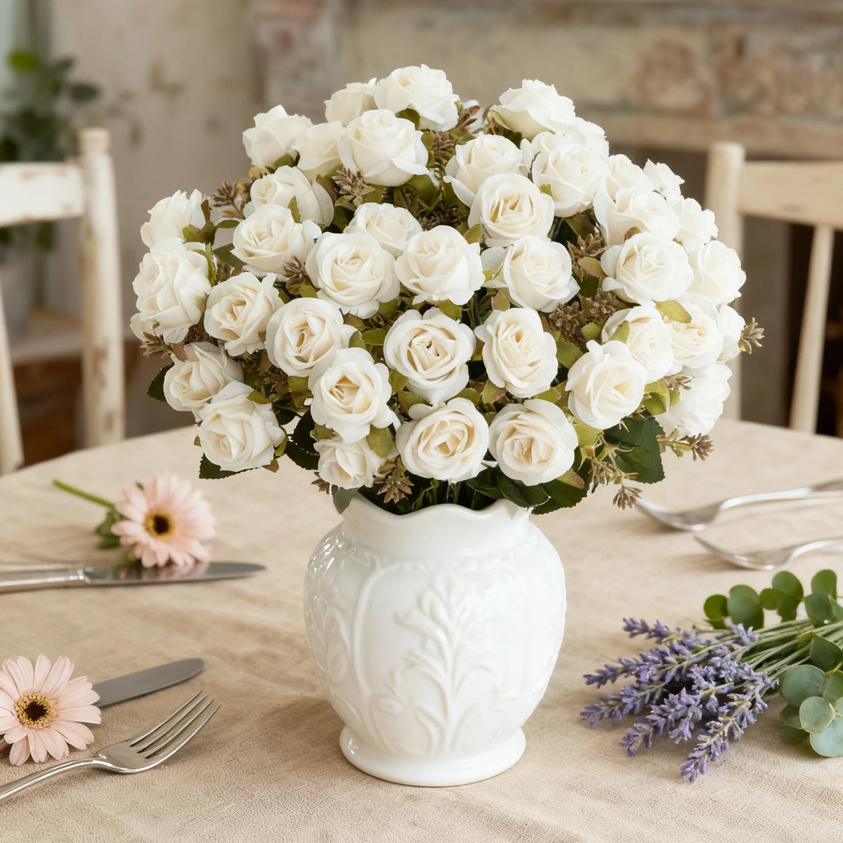 Artificial Silk Rose Bouquet – Wedding & Home Décor Artificial Flower Bouquet Babs