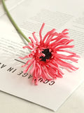 Artificial Silk Chrysanthemum Flowers – Wedding & Home Décor Artificial Flower Bouquet Babs Rose Red 3pcs