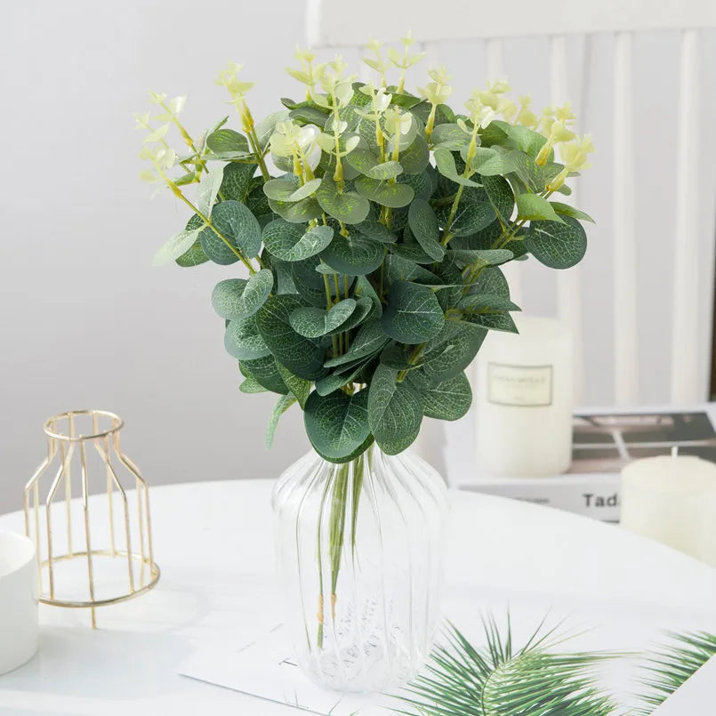 UV-Resistant Artificial Eucalyptus Leaves 20/40 Pcs – Home Decor Artificial Greenery Babs