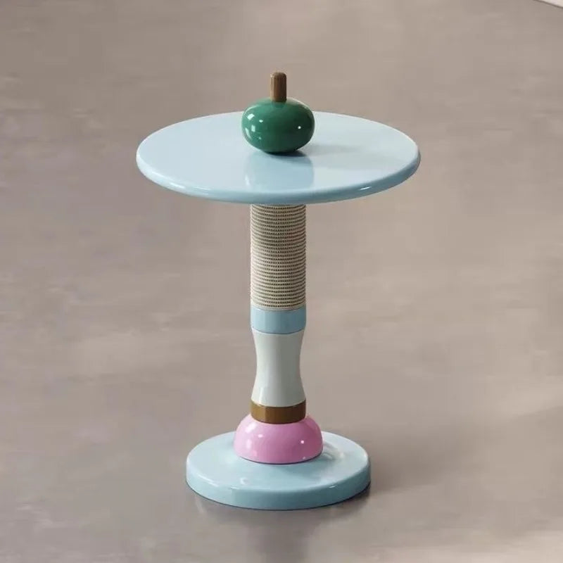 Modern Round Side Table | Minimalist Metal Coffee Table Round Side Table Babs