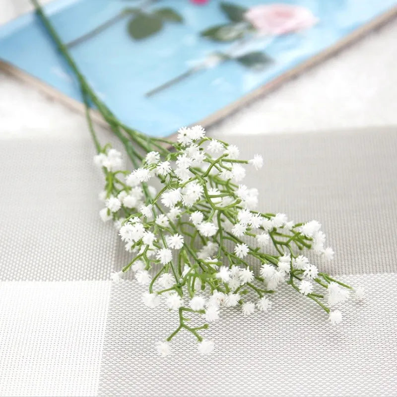 Artificial Gypsophila Bouquet – Wedding & Home Flower Decor Artificial Flower Bouquet Babs white 5 pcs