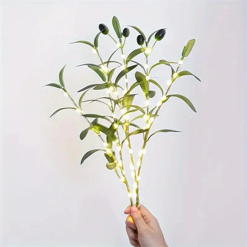 Olive Branch Fairy Light String – Battery Powered Indoor Decor Fairy String Lights Babs 1pc