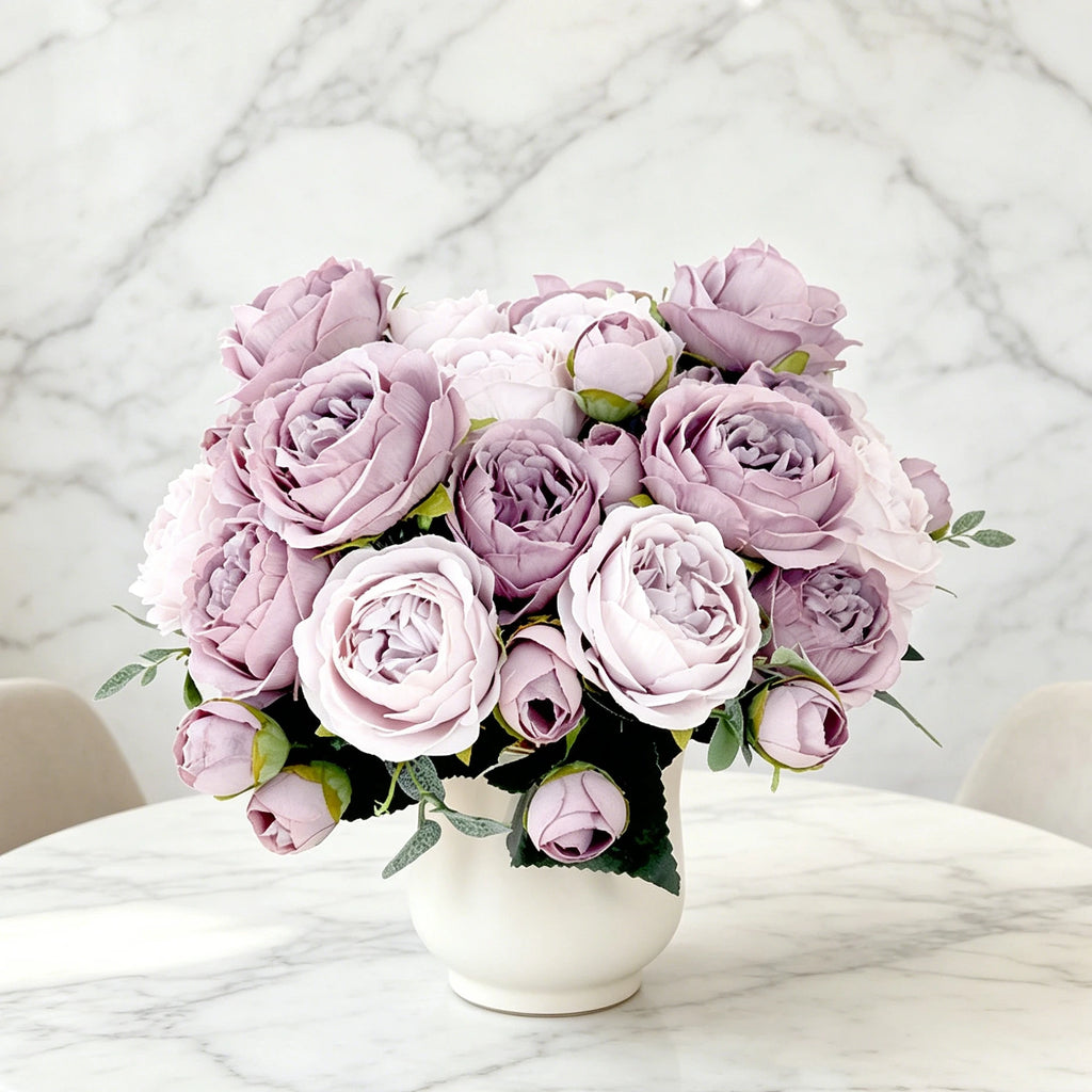 Artificial Silk Peony Bouquet – UV-Resistant Wedding & Home Decor Artificial Flower Bouquet Babs