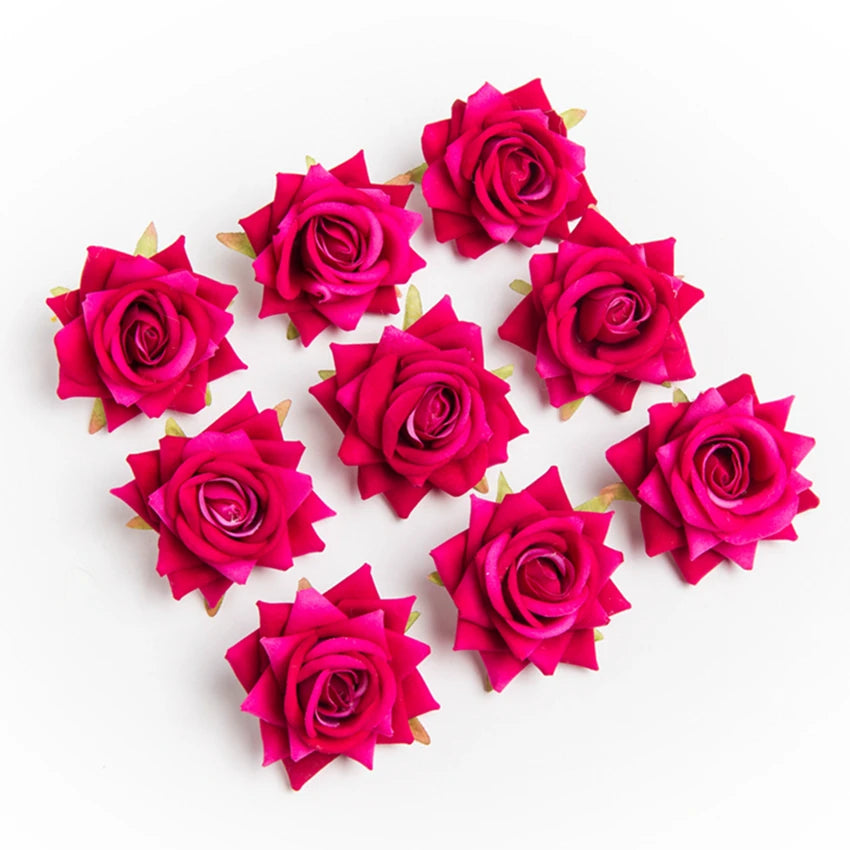 Silk Rose Artificial Flowers Wedding & Home Decor – 5/10 Pcs Artificial Silk Roses Babs Color 8 5 pcs