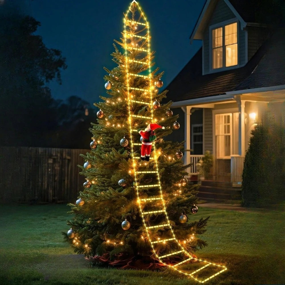 Santa Claus Climbing Ladder LED Christmas Decoration – 3M USB LED Christmas Decoration Babs