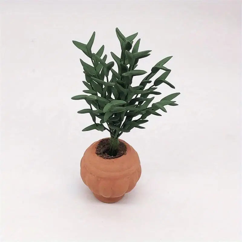 Miniature Potted Plant Simulation Flower Model | Home Décor Miniature Plant Decor Babs