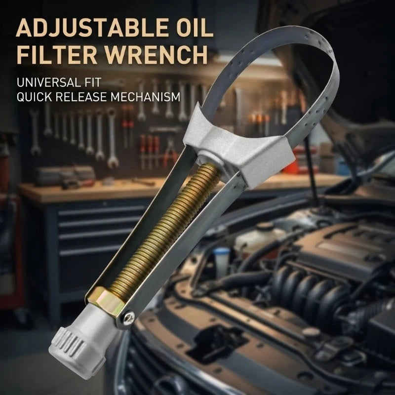 Adjustable Strap Oil Filter Wrench – Flexible Belt Removal Tool Oil Filter Wrench Babs