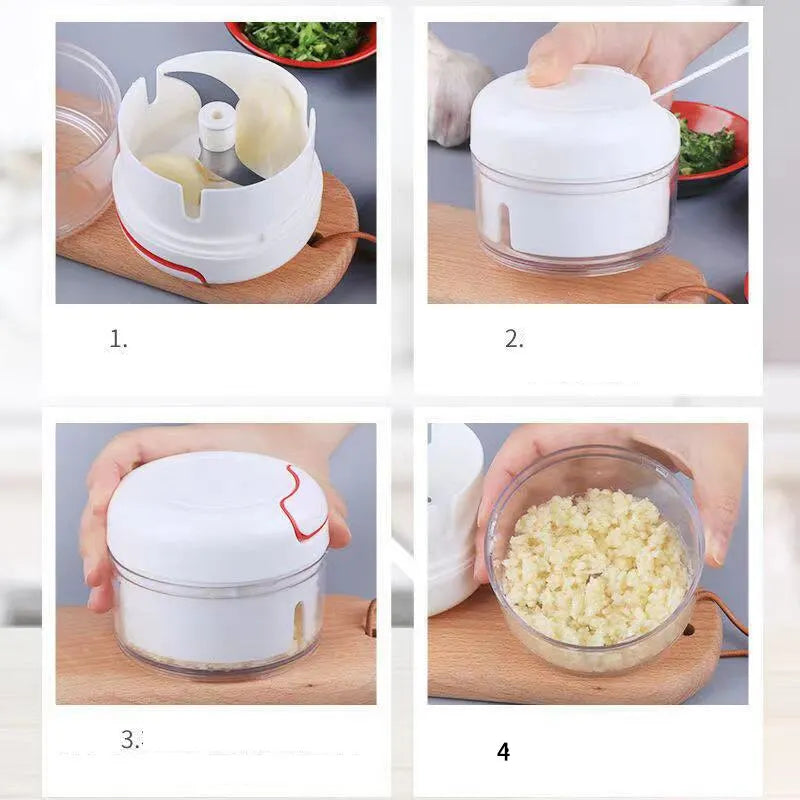 Manual Garlic Mincer & Herb Grinder – Multifunctional Kitchen Tool Garlic Mincer Grinder Babs