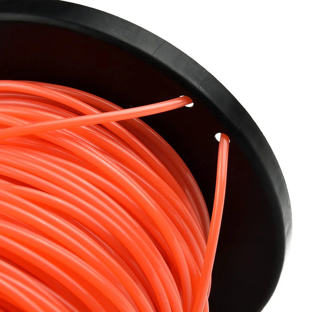 Orange Round Nylon Trimmer Line 2.7mm 50m – Garden Grass Cord Trimmer Line Spool Babs