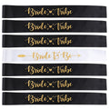 Bride Tribe Satin Sashes Set – Bachelorette & Bridal Party Bridal Party Sashes Babs 7Pcs Black Set