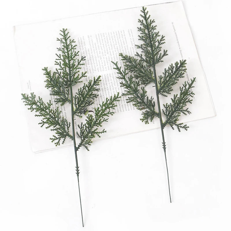 Artificial Pine Needle Leaves 31cm – Christmas & Wedding Decor Artificial Greenery Stems Babs Style 1 10pcs