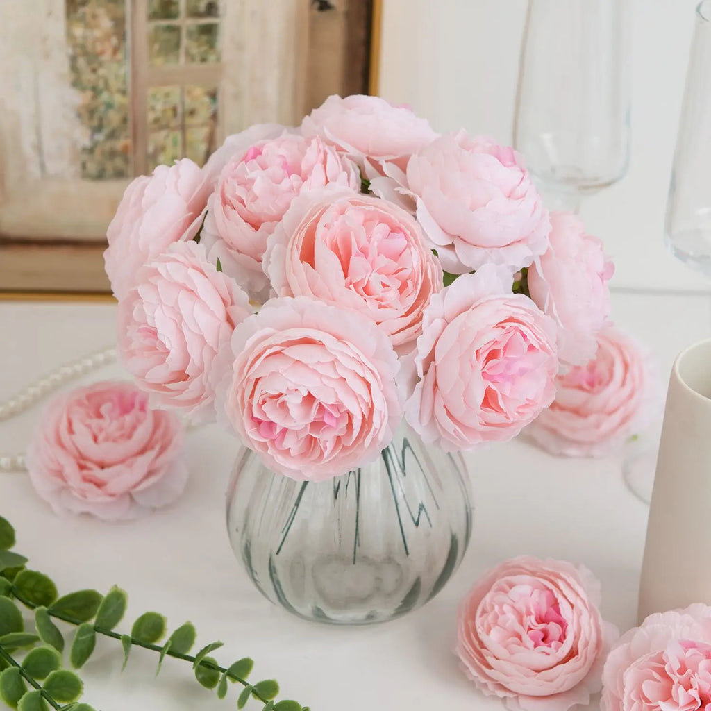 Silk Peony Artificial Flowers 12/24pc – Wedding & Home Décor Artificial Silk Flowers Babs
