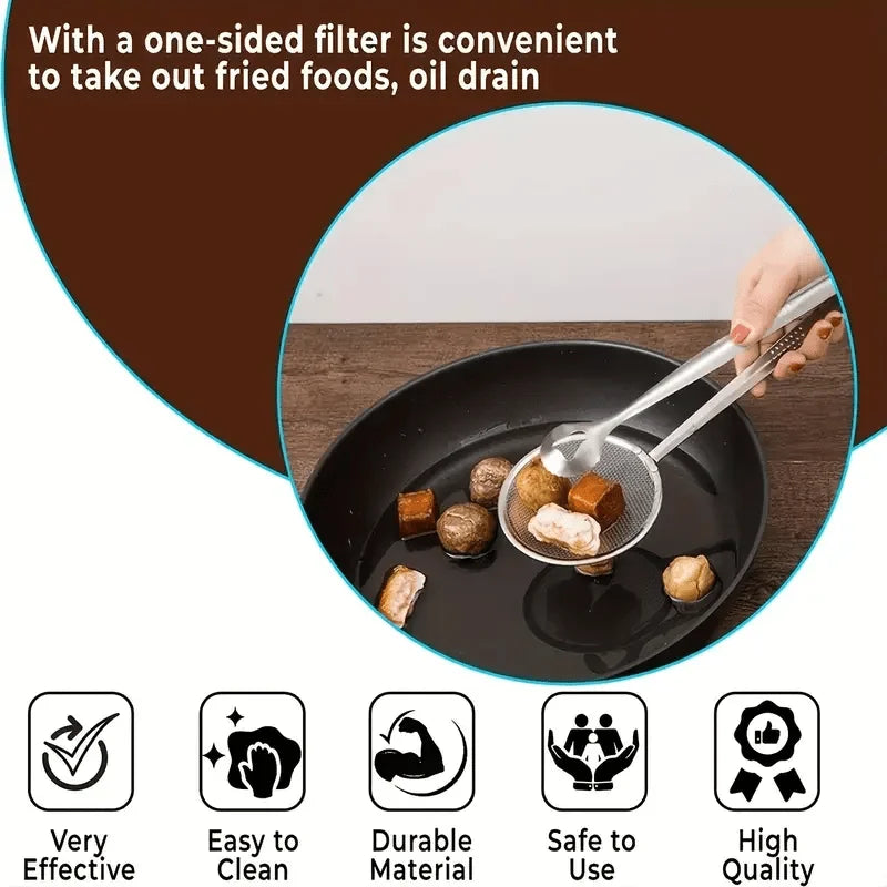 Stainless Steel Oil Filter Clip & Anti-Scald Kitchen Tool Oil Filter Clip Babs