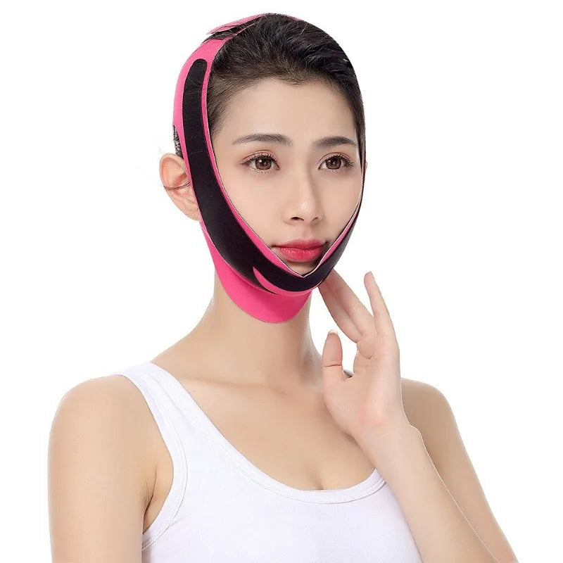 V Line Face Slimming Bandage – Chin & Cheek Lift Strap Face Slimming Bandage Babs red and black