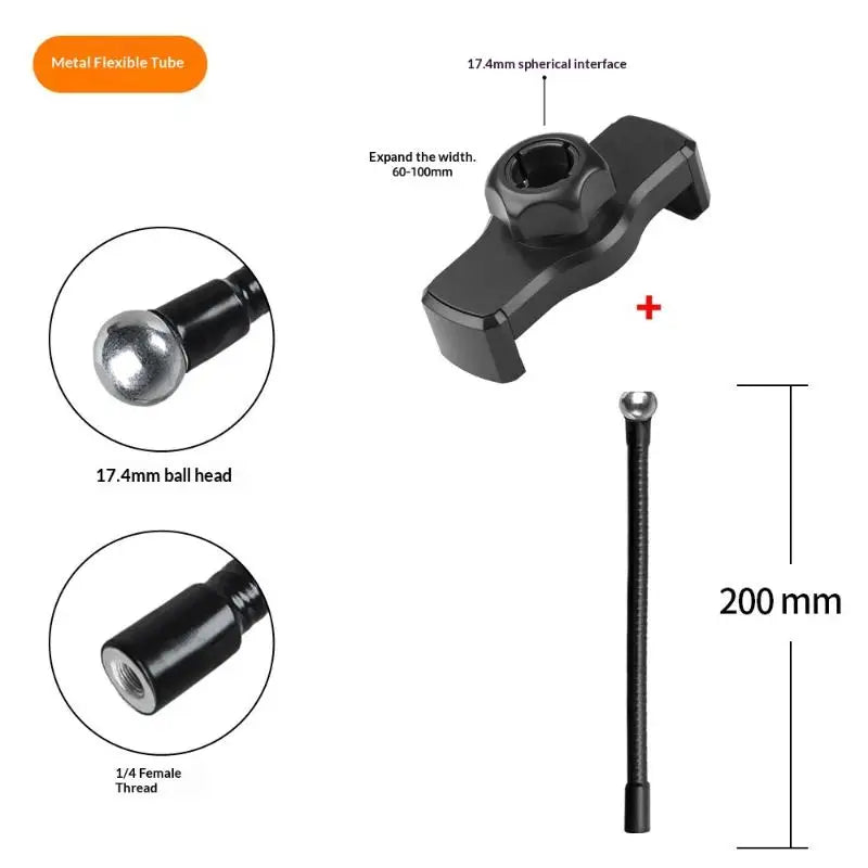 Flexible Gooseneck Monopod Selfie Stick with 360° Ball Head Flexible Gooseneck Monopod Babs 200mm inner