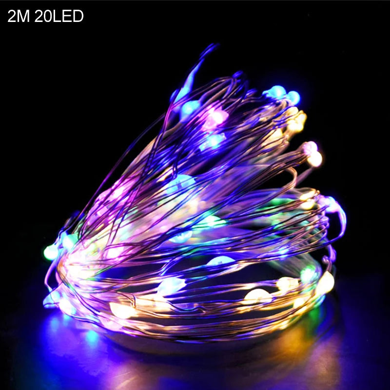 2M 20-LED Santa Snowflake String Lights – Christmas Tree Decor Christmas String Lights Babs 2m multicolor