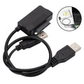 SATA to USB 2.0 13-Pin Slim Optical Drive Adapter Cable SATA USB Adapter Cable Babs Black