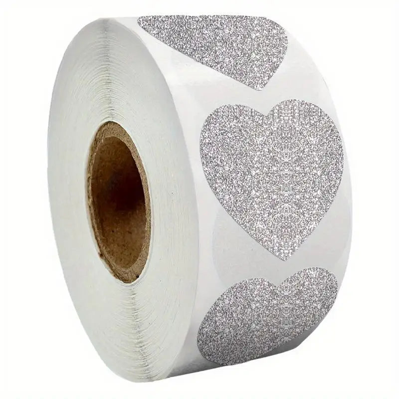 300pcs Diamond Frosted Heart Stickers for Wedding & Gift Decor Decorative Stickers Babs