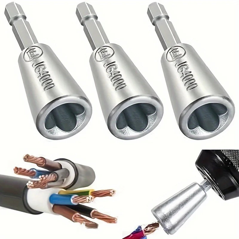 3-Piece Wire Twisting Tool Set – 2.5/4/6mm Drill Attachment Wire Twisting Tool Babs 3pcs