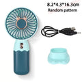 2-in-1 Portable Handheld Fan & Phone Stand USB Rechargeable Portable Mini Fan Babs Green USB Type-C