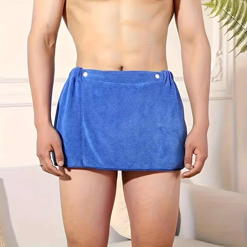 Men's Wearable Bath Towel Shorts – Ultra-Fine Microfiber Wearable Bath Towel Babs