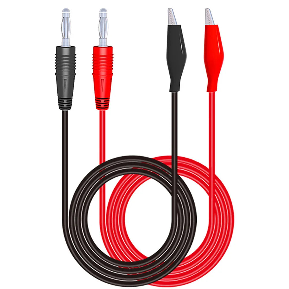 1M Alligator Clip to Banana Plug Test Cable for Multimeter Multimeter Test Cable Babs 2pcs