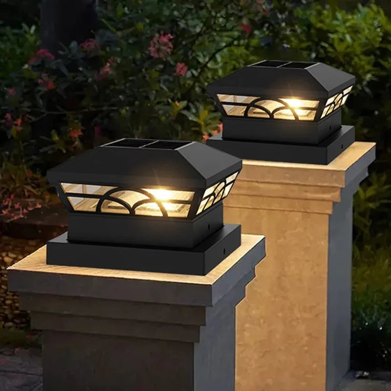 Solar Column Cap Fence Lights – Waterproof Outdoor Garden Solar Fence Light Babs