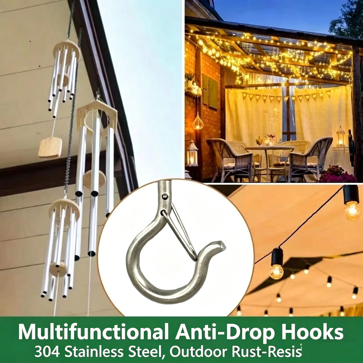 Heavy Duty Black Screw Hooks for Plants & String Lights 10/20pk Screw Ceiling Hooks Babs