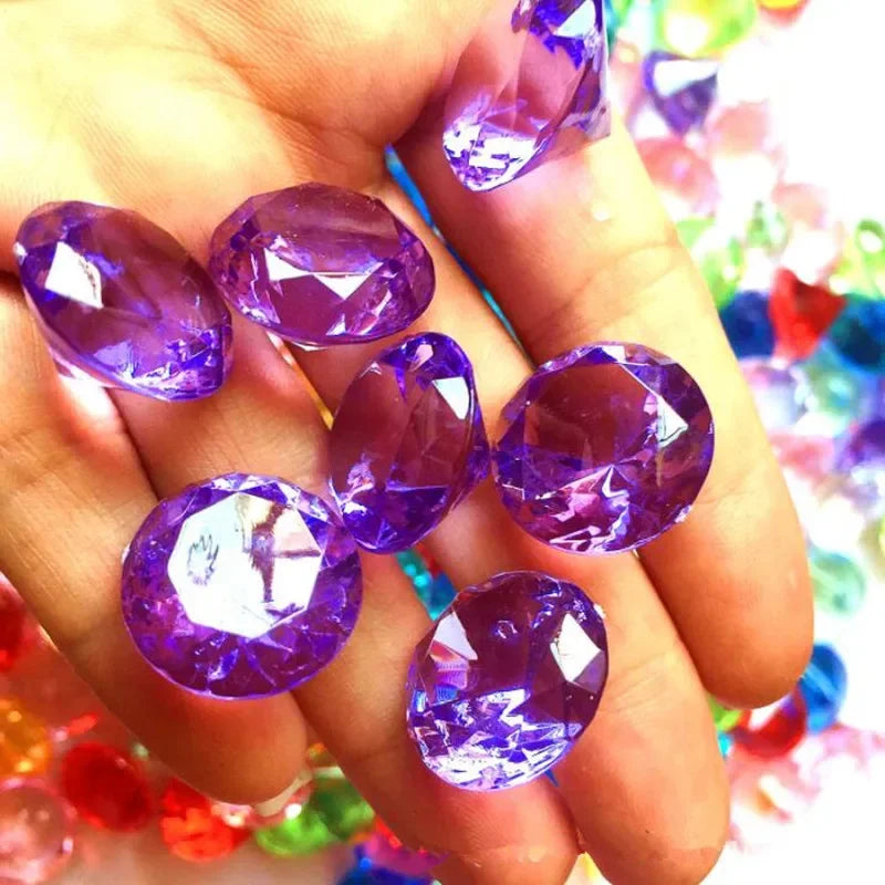100pcs 20mm Acrylic Faux Diamond Jewels – Party Favor Gems Party Favor Gems Babs PURPLE