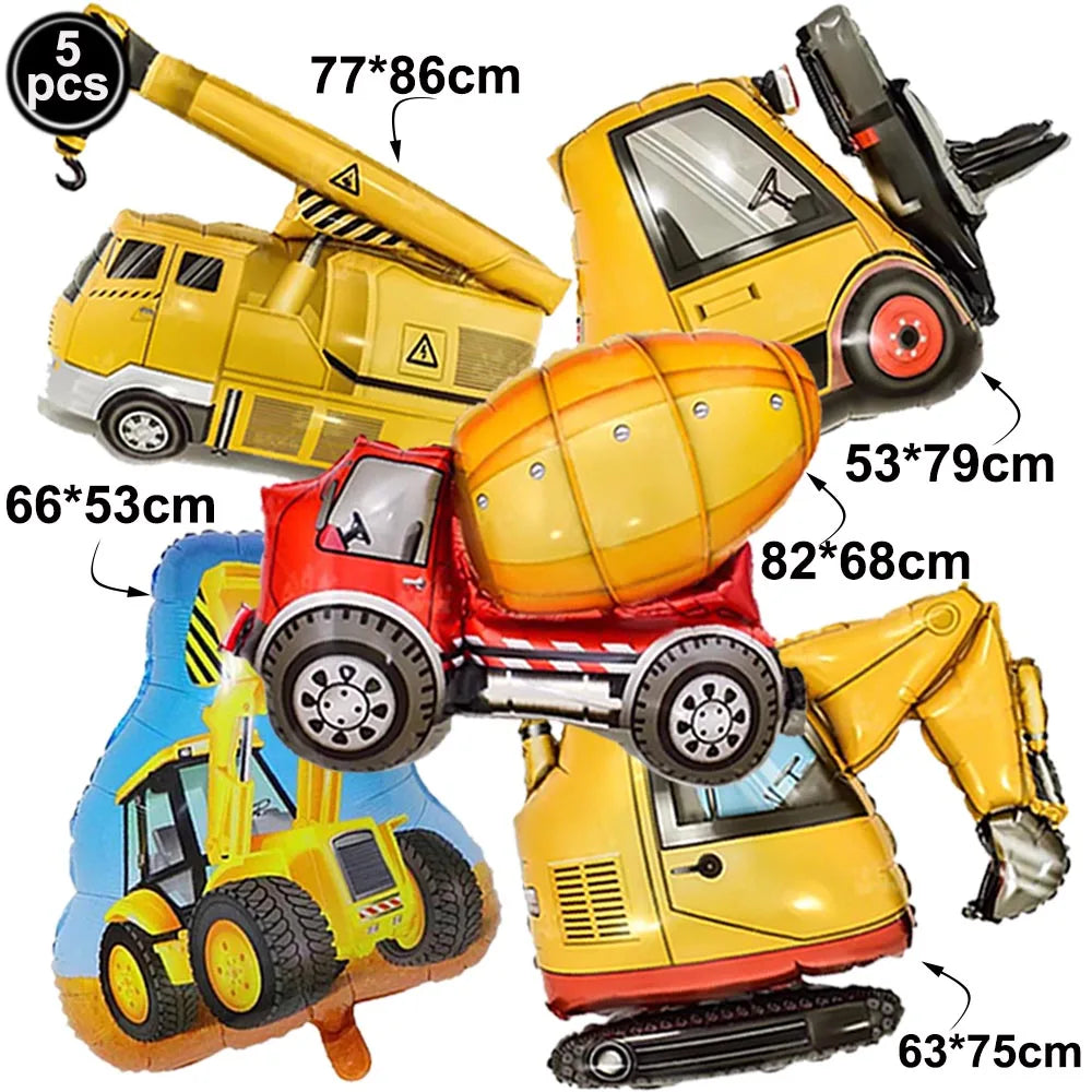 Construction Cake Toppers – Dump Truck & Excavator Party Decor Cake Toppers Babs Coffee
