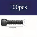 100pcs M3 Hex Socket Cap Screws & Nuts Kit | 6–25mm DIY Set Hex Socket Screw Kit Babs 100pcs
