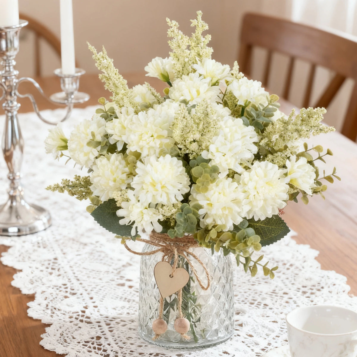 Artificial Silk Lavender Chrysanthemum Bouquet | Wedding & Home Decor Artificial Flower Bouquet Babs