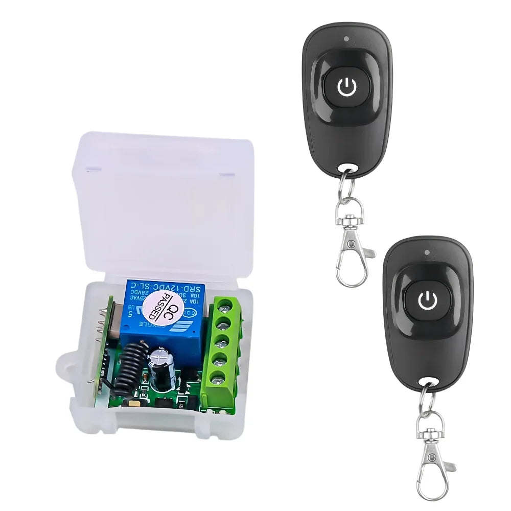 433MHz Wireless Remote Control Switch – 10A Relay Receiver Wireless Relay Switch Babs 2Remote 1 Receiver-W