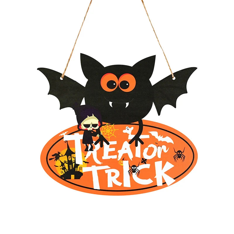 Halloween Wooden Ornaments Pumpkin Ghost Hanging Pendants Halloween Hanging Ornaments Babs B09